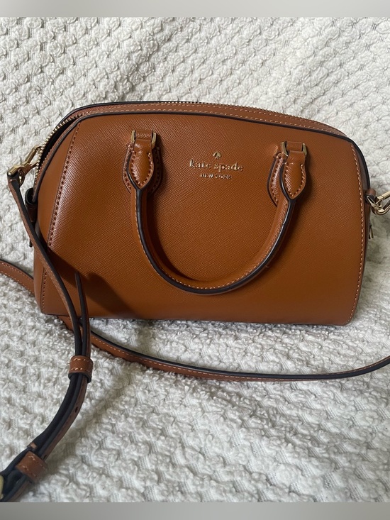 kate spade Handbags - kate spade Tan Leather Crossbody Dome Satchel with Gold Hardware